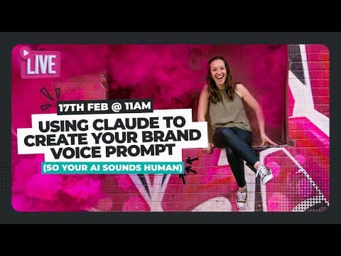 🔴 LIVE: Using Claude to create your brand voice prompt (so your AI sounds human)