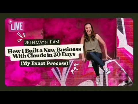 How I Built a New Business With Claude in 30 Days (My Exact Process)