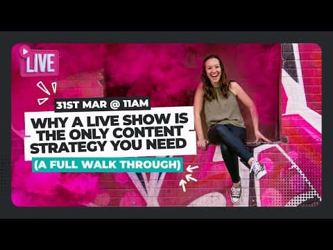 Why a Live Show is the ONLY Content Strategy You Need
